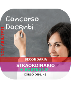 Concorso Secondaria Straordinario - Corso online Sostegno + Generale + Classi concorso