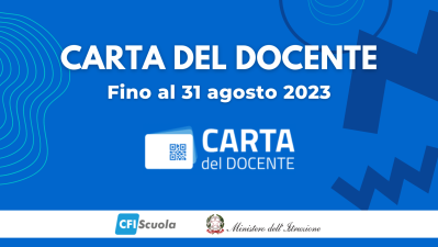 Ultimo giorno per utilizzare la Carta Docente 21/22!