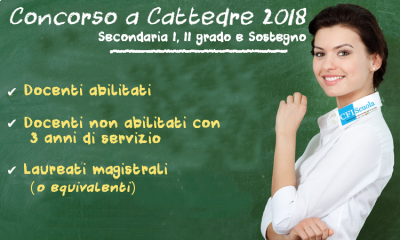 Concorso docenti abilitati, il 13 aprile le sedi delle classi di concorso con pochi candidati!