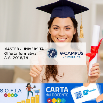 Master, Corsi di perfezionamento e Biennali on-line! Scopri la nostra proposta in collaborazione con ECampus