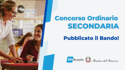 Pubblicato il Bando per il Concorso Ordinario Secondaria!