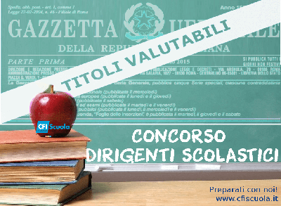 Concorso dirigenti scolastici, tabella titoli