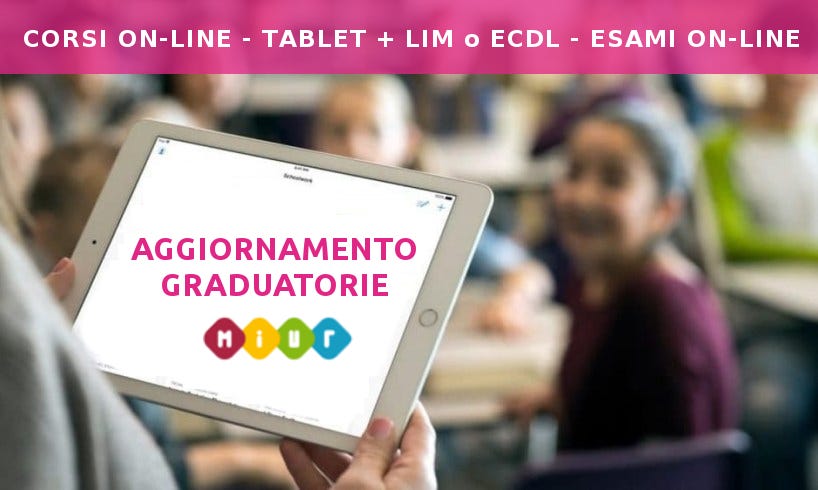 Corso on-line Tablet da 60€, fino a 2 punti in graduatoria!